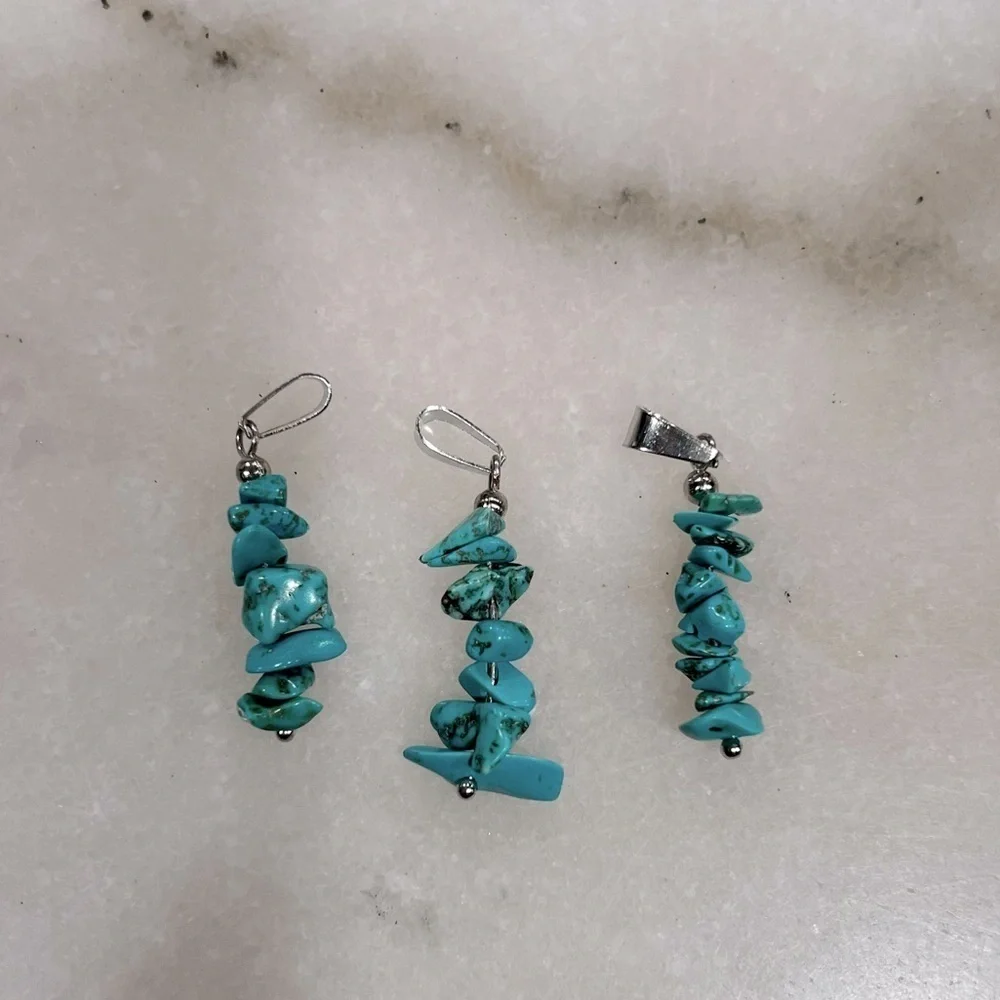 Stack Stone Gemstone Crystal Chip Pendant